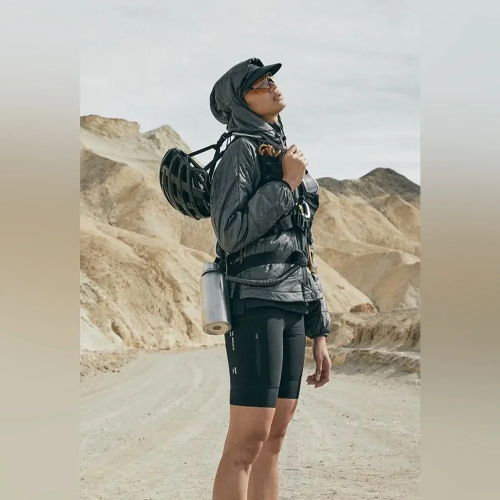MAAP x The Arrivals Alt Road Jacket - Grey, Hooded Packable Quilted, Side Zips - Picture 10 of 12